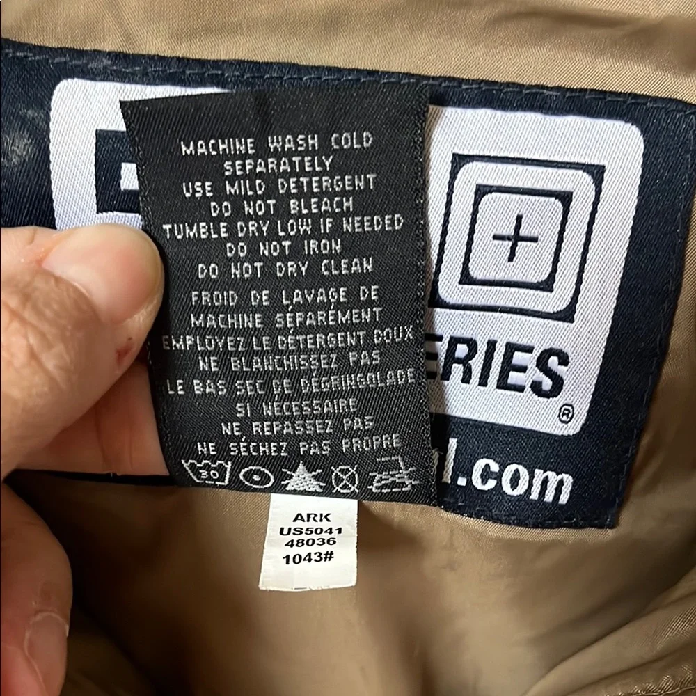 5.11 Tactical Series Tan Performance Jacket with Hood - Picture 4 of 13